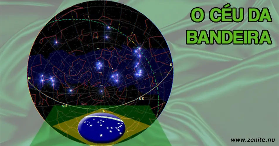 O céu da bandeira do Brasil